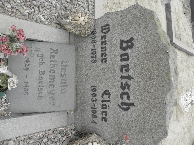 BARTSCH Werner 1898-1978 &amp; Cläre 1903-1984 :: RETHEMEYER Ursula nee  BARTSCH 1929-1989