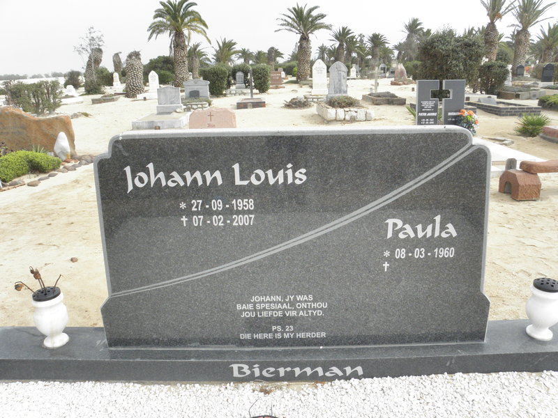 BIERMAN Johann Louis 1958-2007 &amp; Paula 1960-