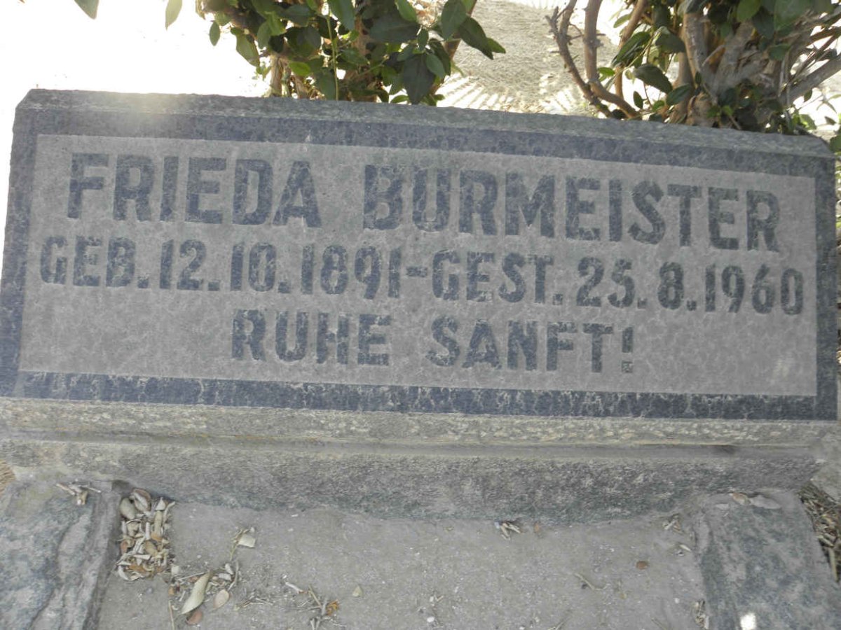 BURMEISTER Frieda 1891-1960