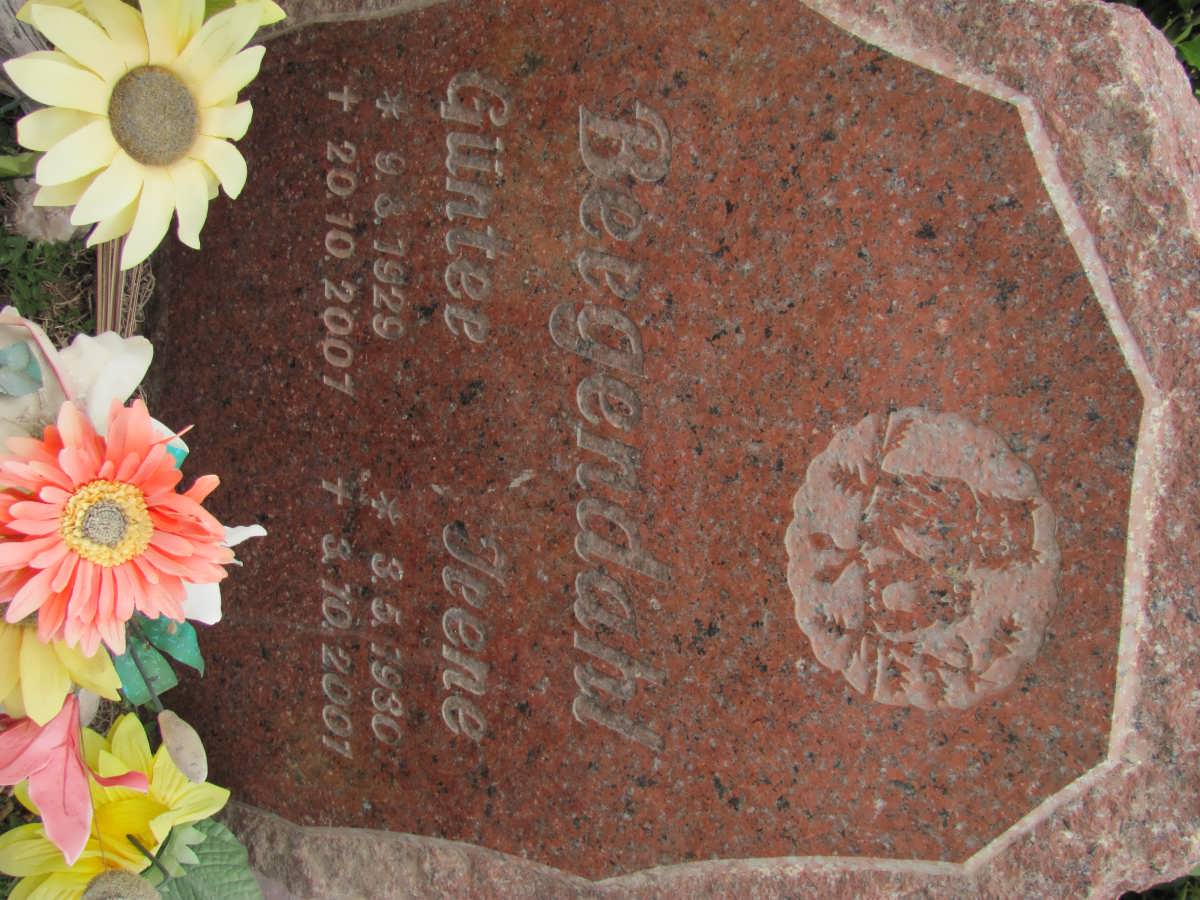 BERGENDAHL Günter 1929-2007 &amp; Irene 1930-2001