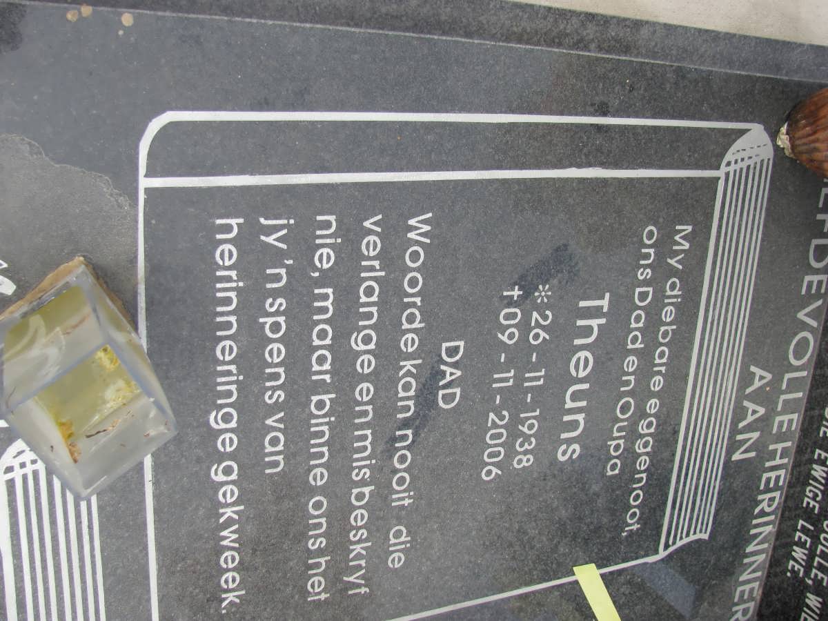 DUVENHAGE Theuns 1938-2006