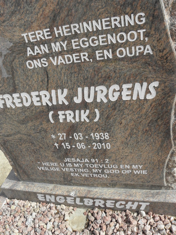 ENGELBRECHT Frederik Jurgens 1938-2010