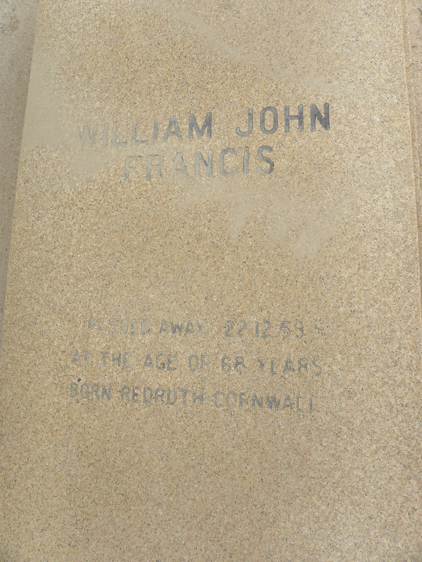 FRANCIS William John -1959