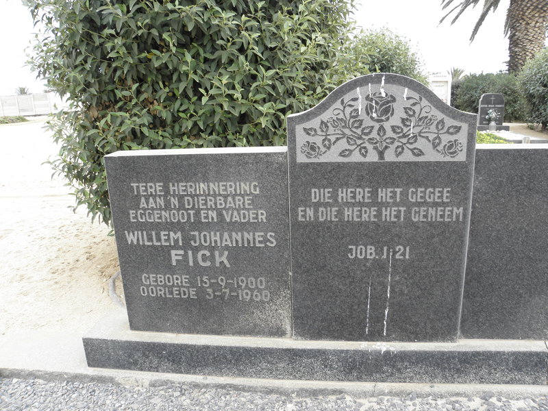 FICK Willem Johannes 1900-1960