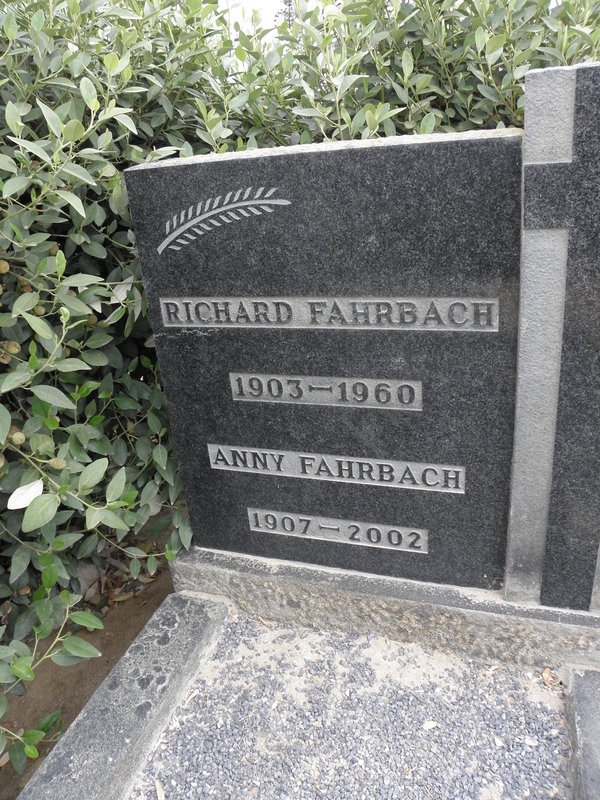 FAHRBACH Richard 1903-1960 &amp; Anny 1907-2002