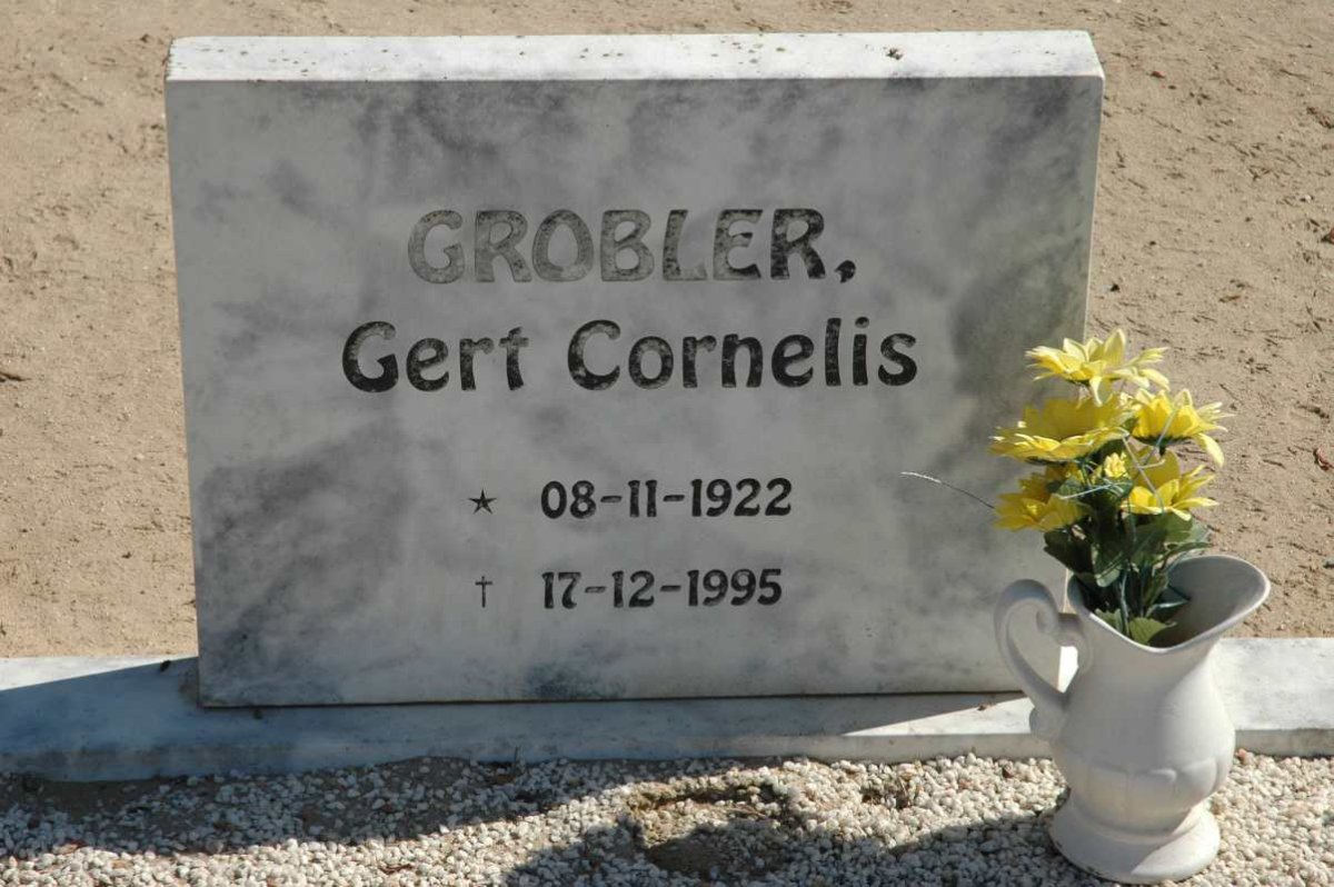 GROBLER Gert Cornelis 1922-1995