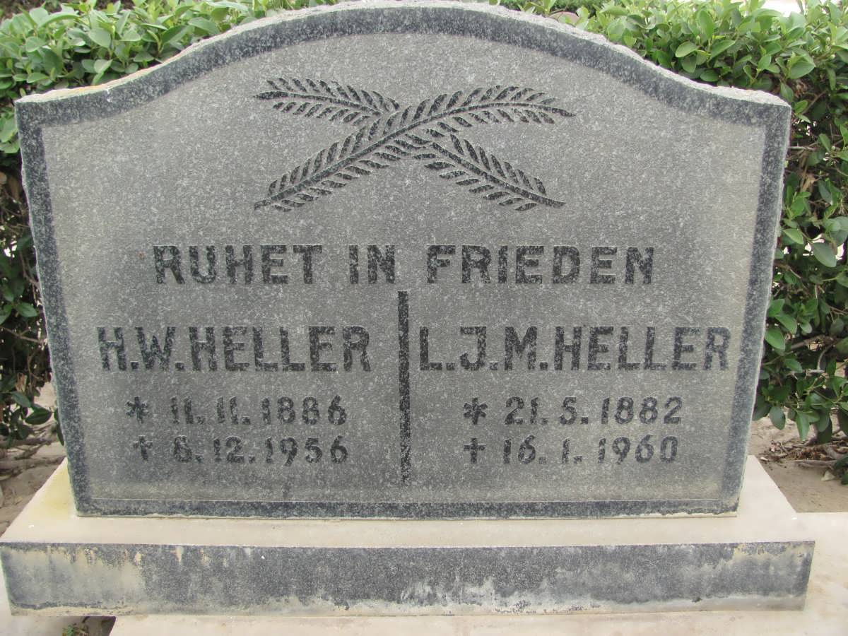 HELLER L.J.M. 1882-1960 &amp; H.W. 1888-1956