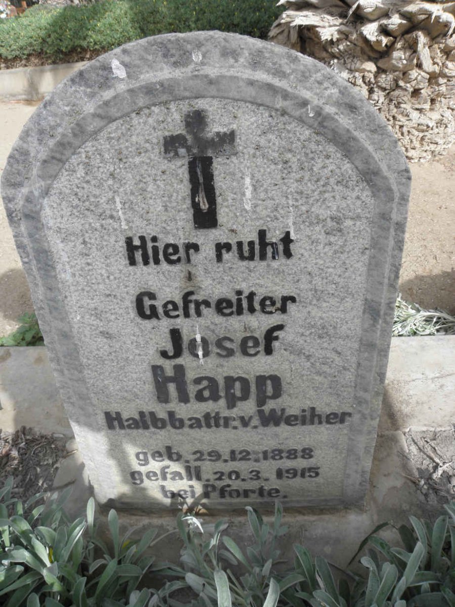 HAPP Josef 1888-1915