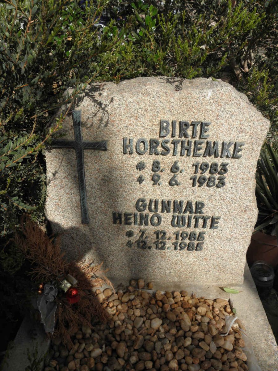 HORSTHEMKE Birte 1983-1983 :: WITTE Gunnar Heino 1985-1985