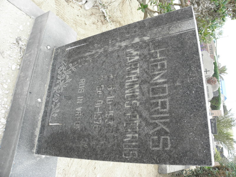 HENDRIKS Marthinus Petrus 1933-1976
