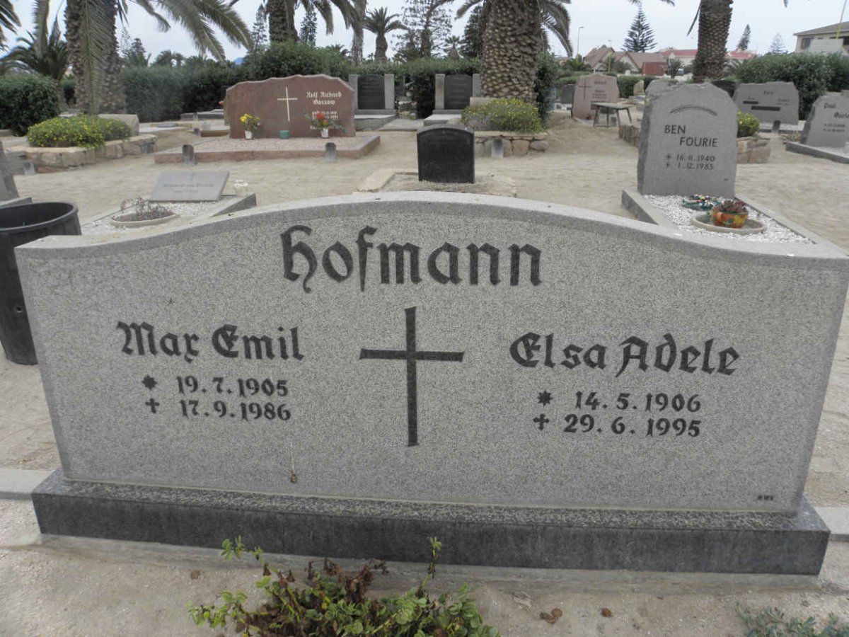 HOFMANN Max Emil 1905-1986 &amp; Elsa Adele 1906-1995