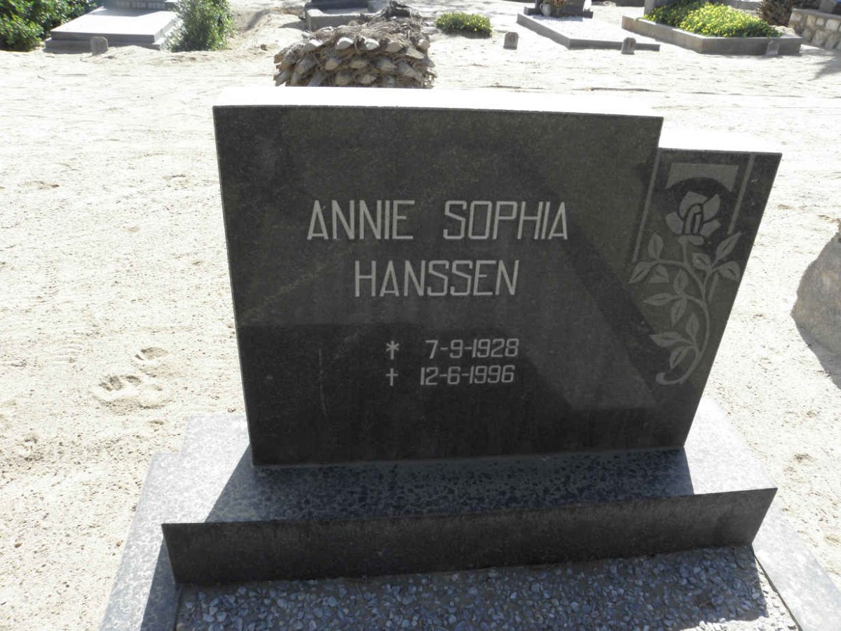 HANSSEN Michael Henry 1923-1983 &amp; Annie Sophia 1928-1996