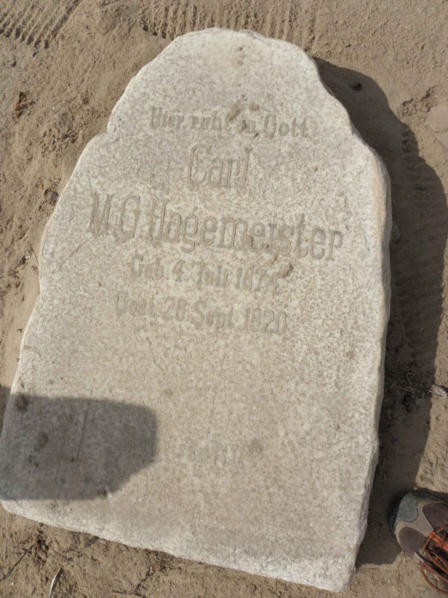 HAGEMEISTER Carl M.G. 1874-1920