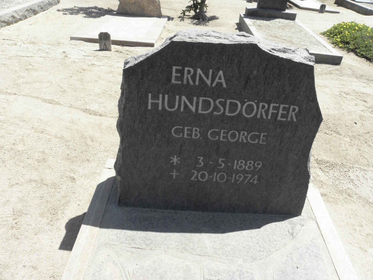 HUNDSDÖRFER Erna nee GEORGE 1889-1974