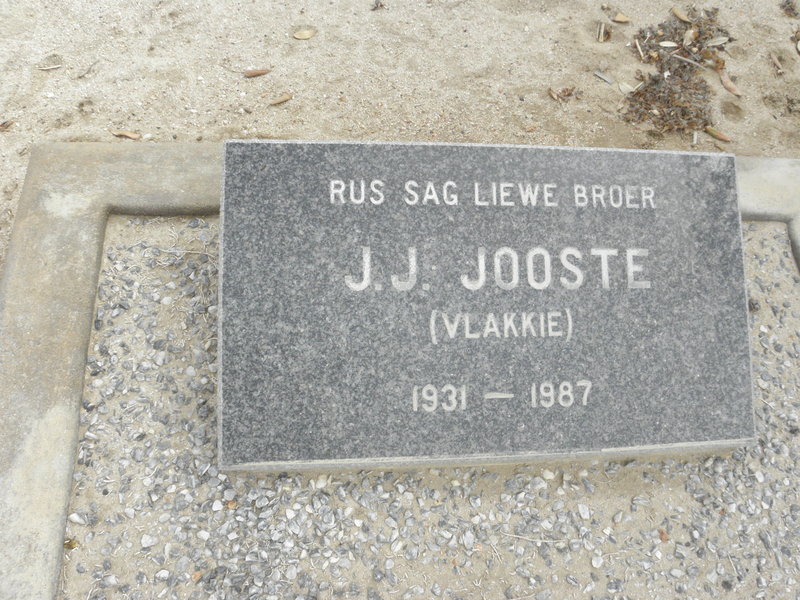 JOOSTE J.J. 1931-1987