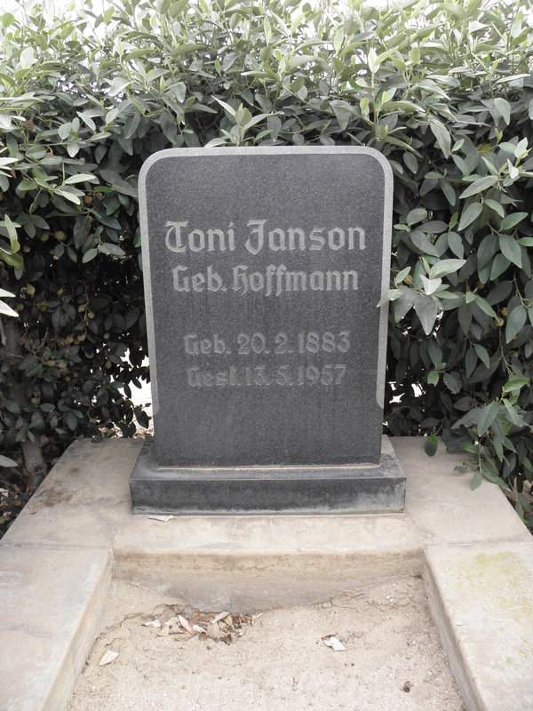 JANSON Toni nee HOFFMANN 1883-1957