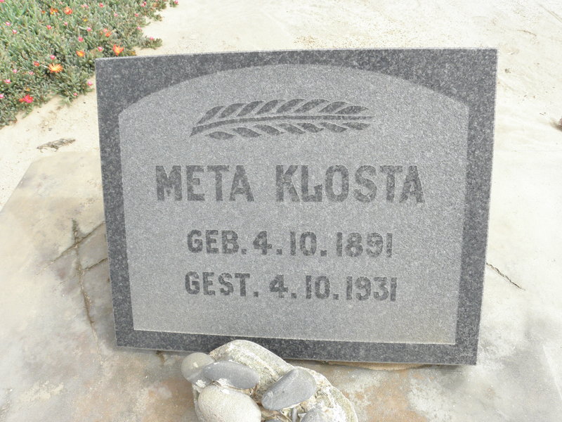 KLOSTA Meta 1891-1931