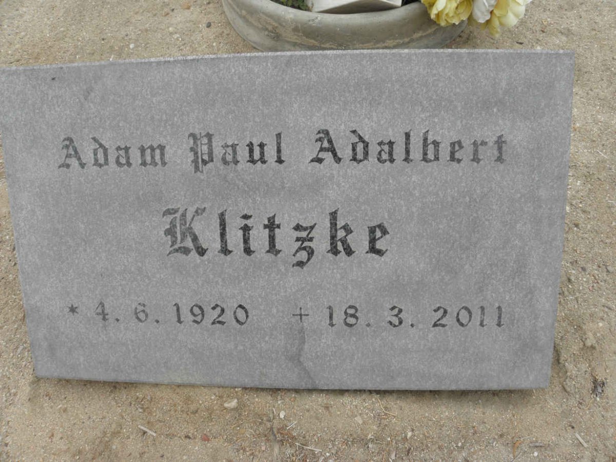 KLITZKE Adam Paul Adalbert 1920-2011