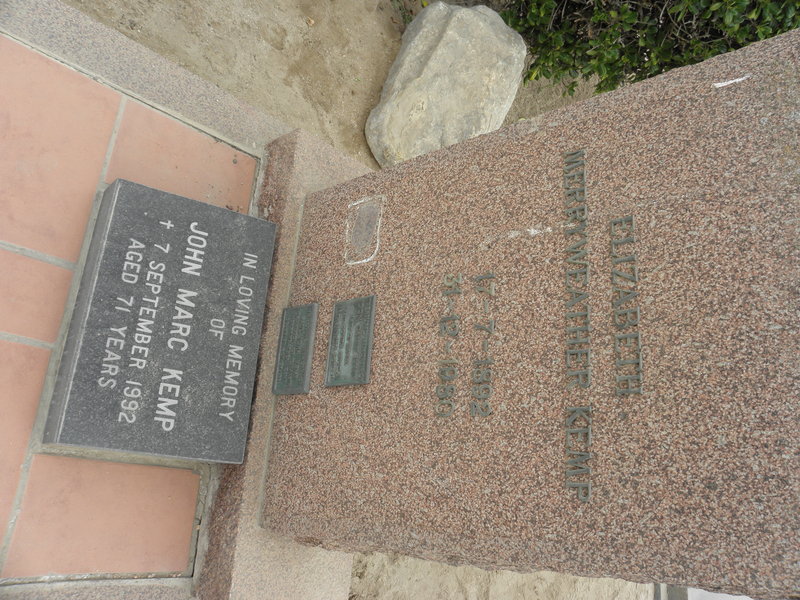 KEMP Elizabeth Merryweather 1892-1980 :: KEMP John Marc -1992
