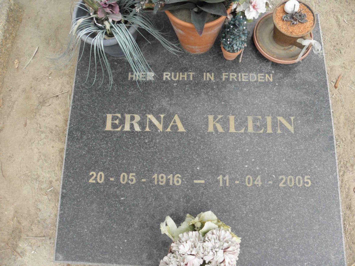 KLEIN Erna 1916-2005