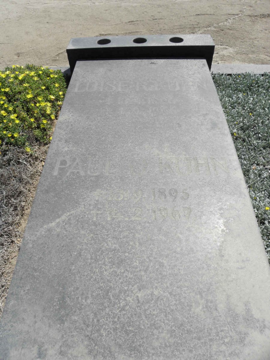 KUHN Paul O. 1895-1969 &amp; Luise R. 1896-1966