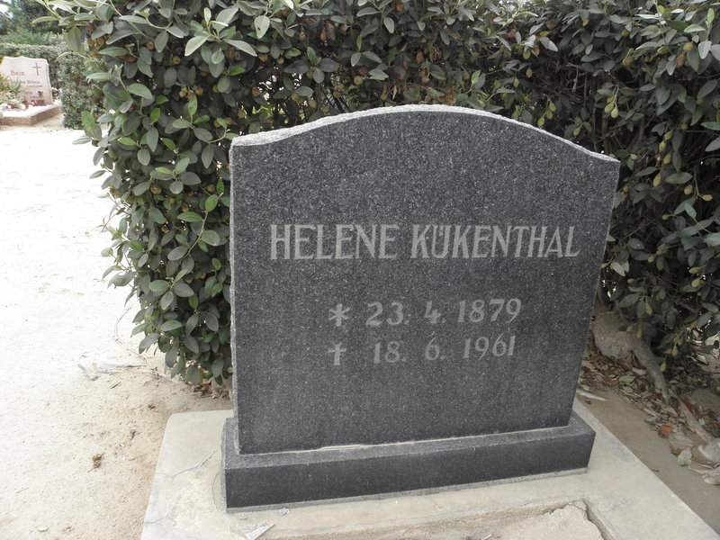 KUKENTHAL Helene 1879-1961