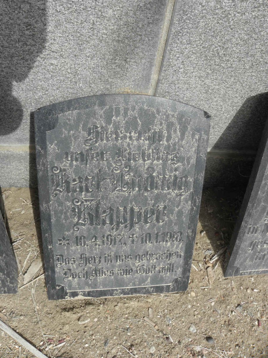 KLAPPER Kurt Ludwig 1917-1918