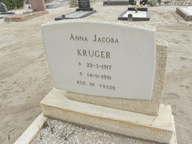 KRUGER Anna Jacoba 1917-1991