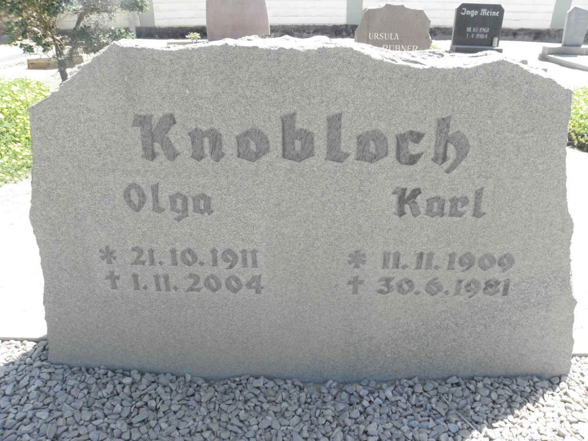 KNOBLOCH Karl 1909-1981 &amp; Olga 1911-2004