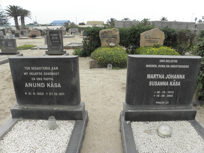 KASA Anund 1922-1971 &amp; Martha Johanna Susanna 1912-2002