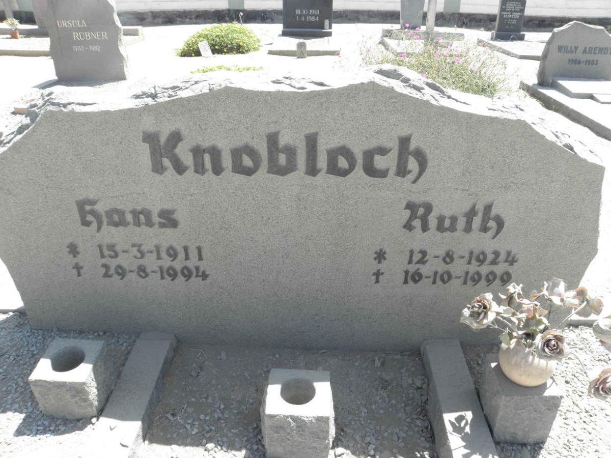 KNOBLOCH Hans 1911-1994 &amp; Ruth 1924-1999