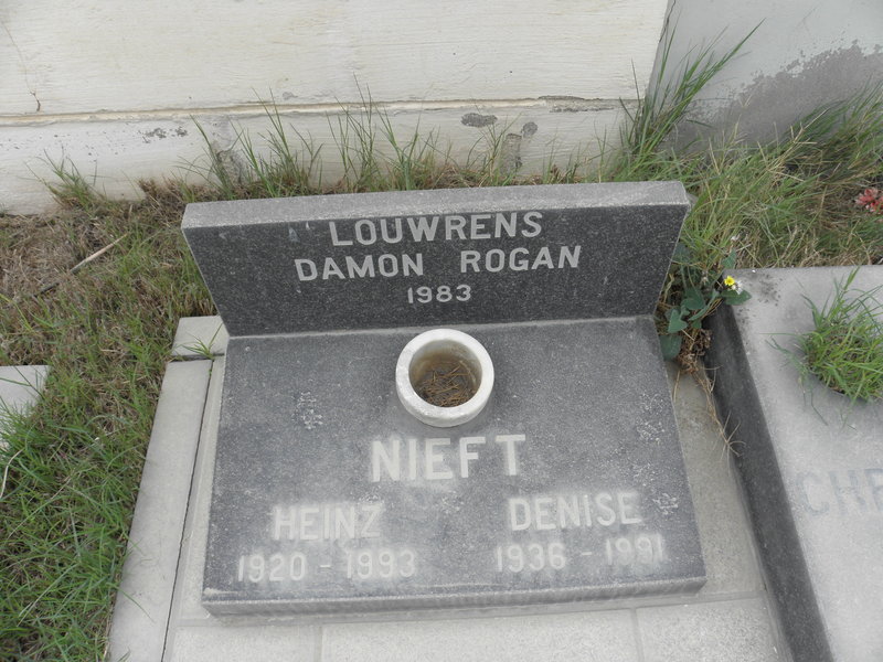 LOUWRENS Damon Rogan -1983 :: NIEFT Heinz 1920-1993 &amp; Denise 1936-1991