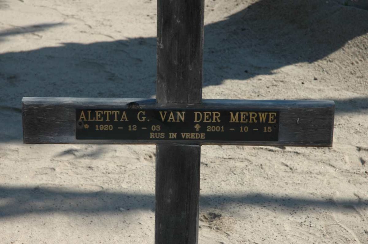 MERWE Aletta G., van der 1920-2001