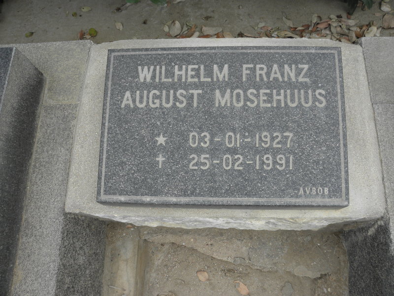 MOSEHUUS Wilhelm Franz August 1927-1991