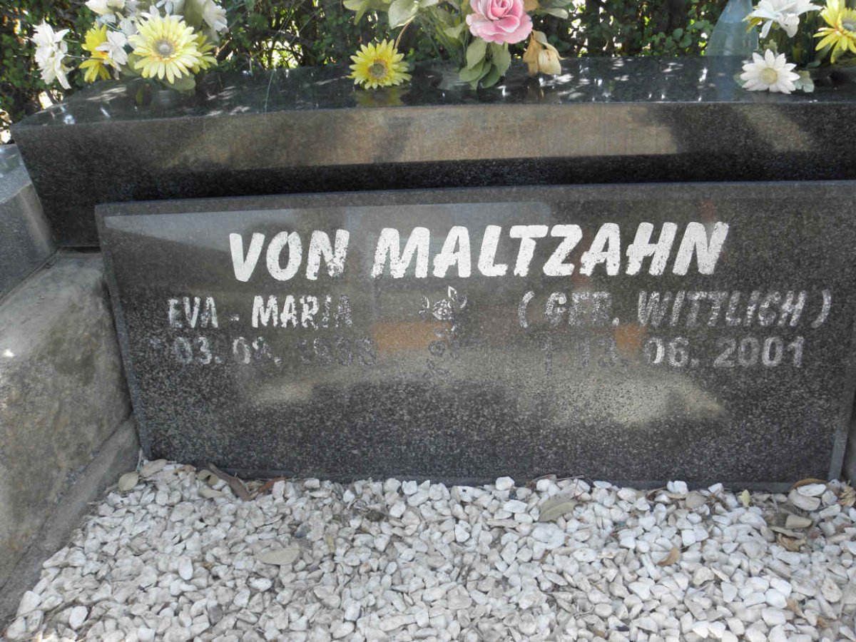 MALTZAHN Eva-Maria, von nee WITTLICH 1968-2001