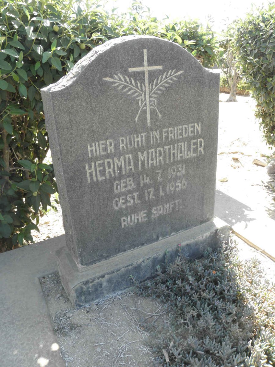 MARTHALER Hermann 1892-1958 &amp; Herma 1931-1956