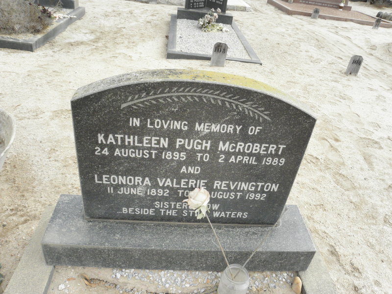 McROBERT Kathleen Pugh 1895-1989 :: REVINGTON Leonora Valerie 1892-1992