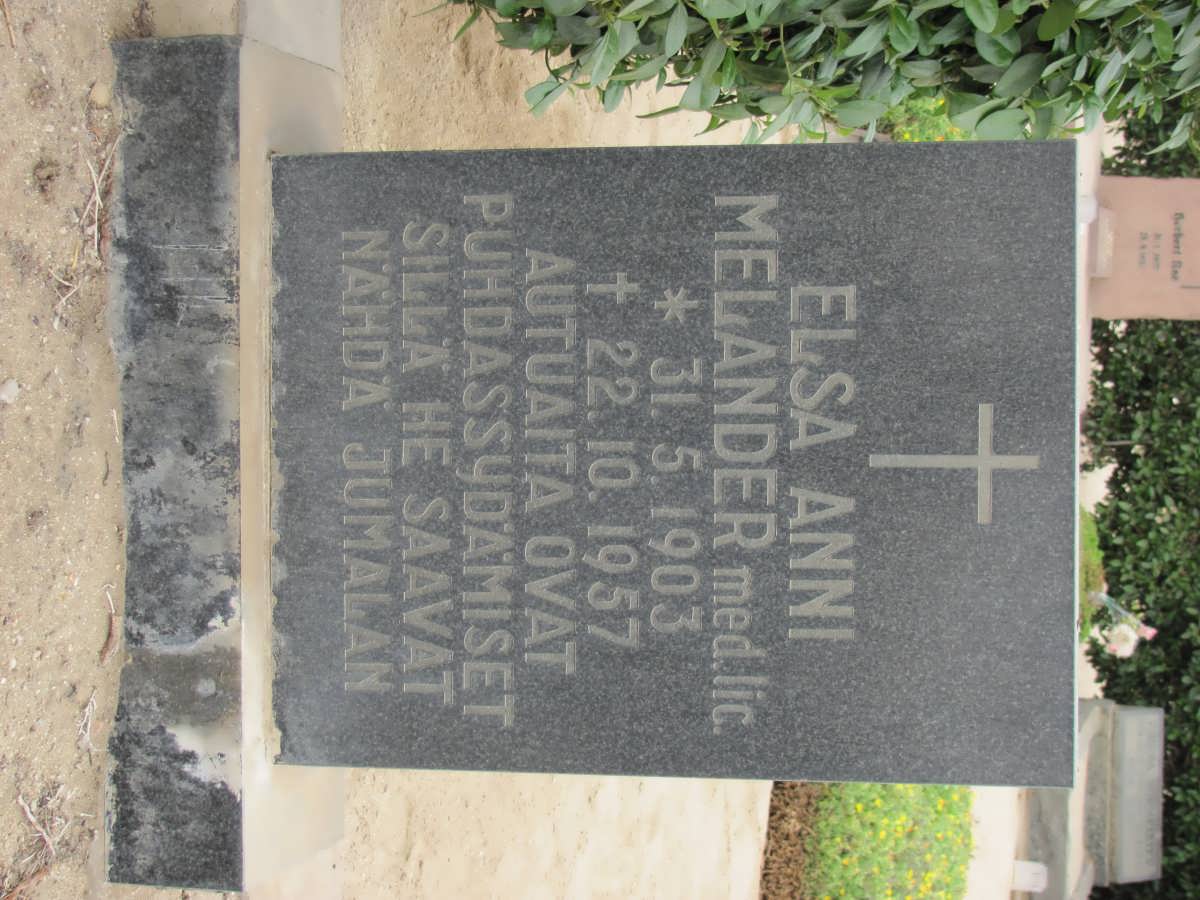 MELANDER Elsa Anni 1903-1957