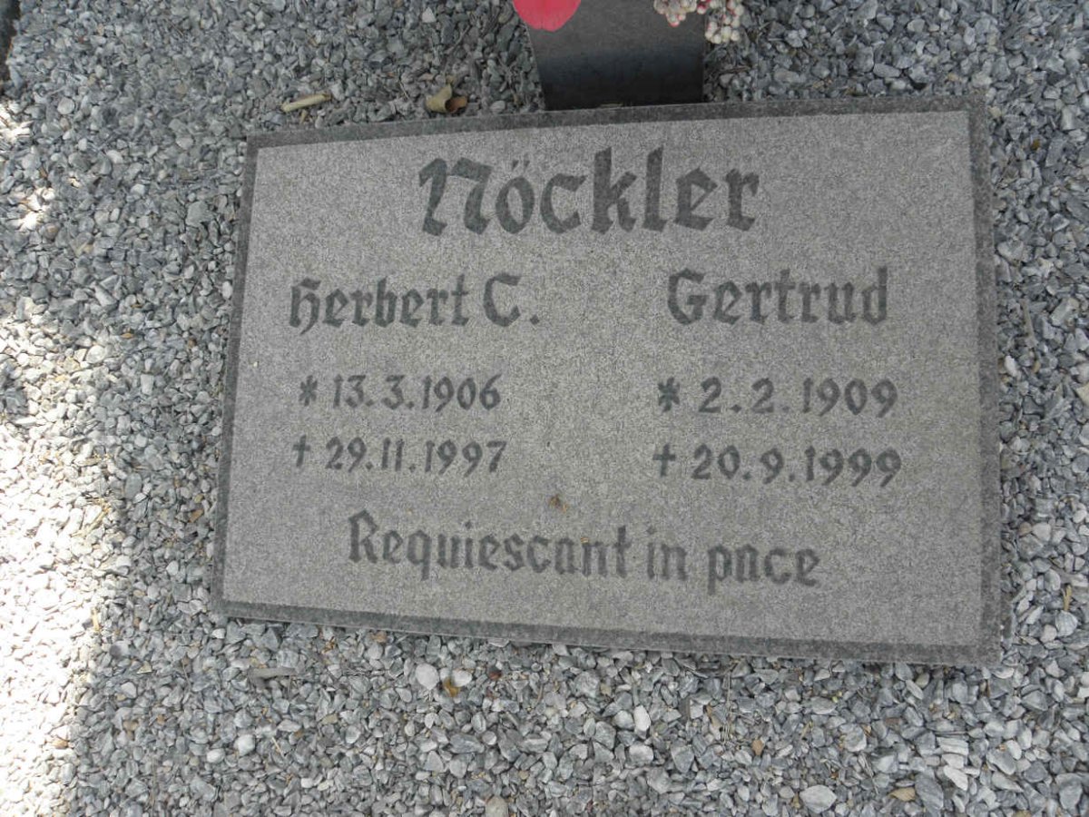 NÖCKLER Herbert C. 1906-1997 &amp; Gertrud 1909-1999