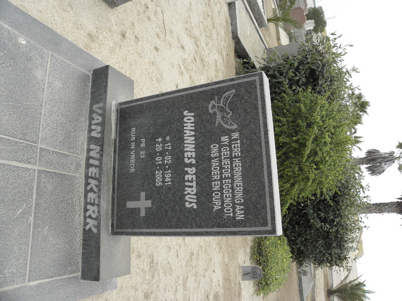 NIEKERK Johannes Petrus, van 1941-2005
