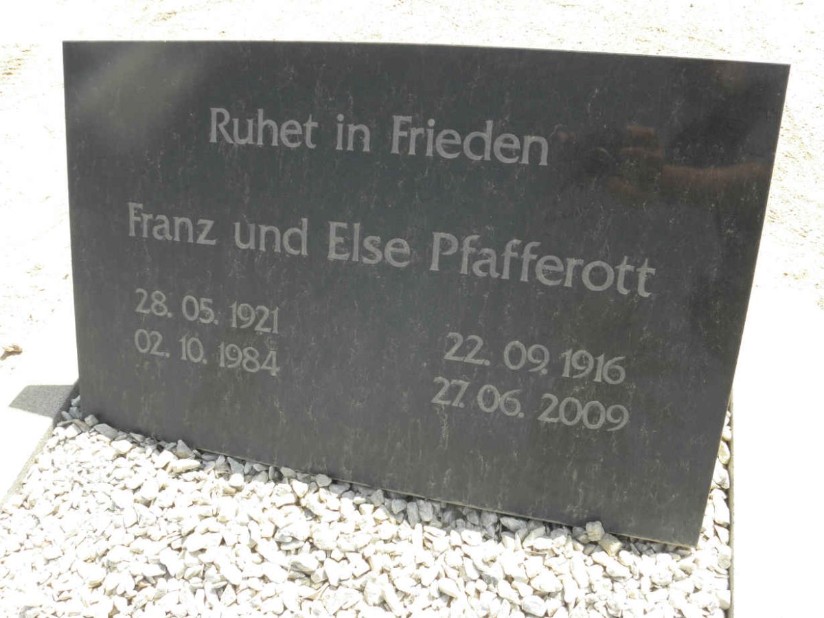 PFAFFEROTT Franz 1921-1984 &amp; Else 1916-2009