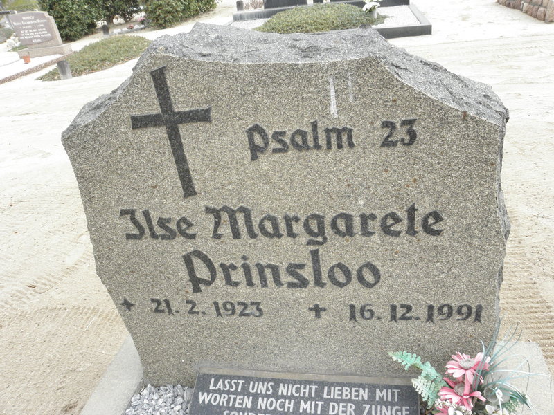 PRINSLOO Ilse Margarete 1923-1991