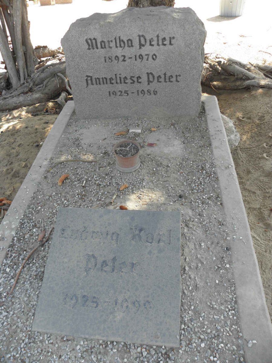 PETER Martha 1892-1970 :: PETER Anneliese 1925-1986 :: PETER Ludwig Karl 1925-1999