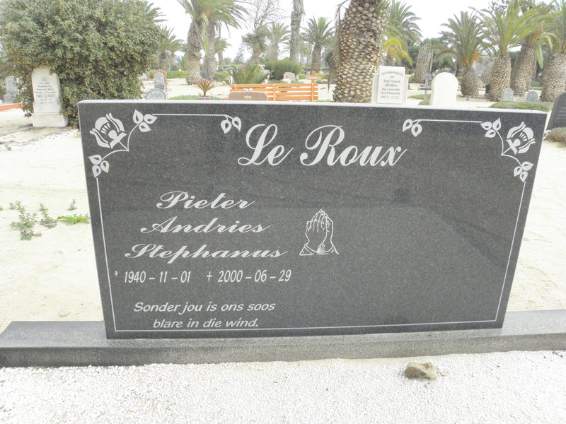 ROUX Pieter Andries Stephanus, le 1940-2000