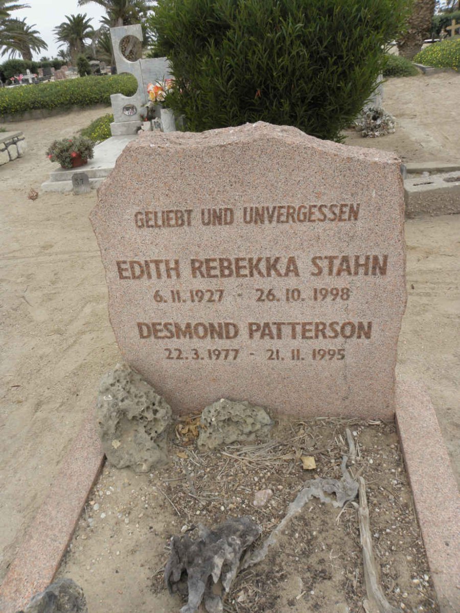 STAHN Edith Rebekka 1927-1998 :: PATTERSON Desmond 1977-1995