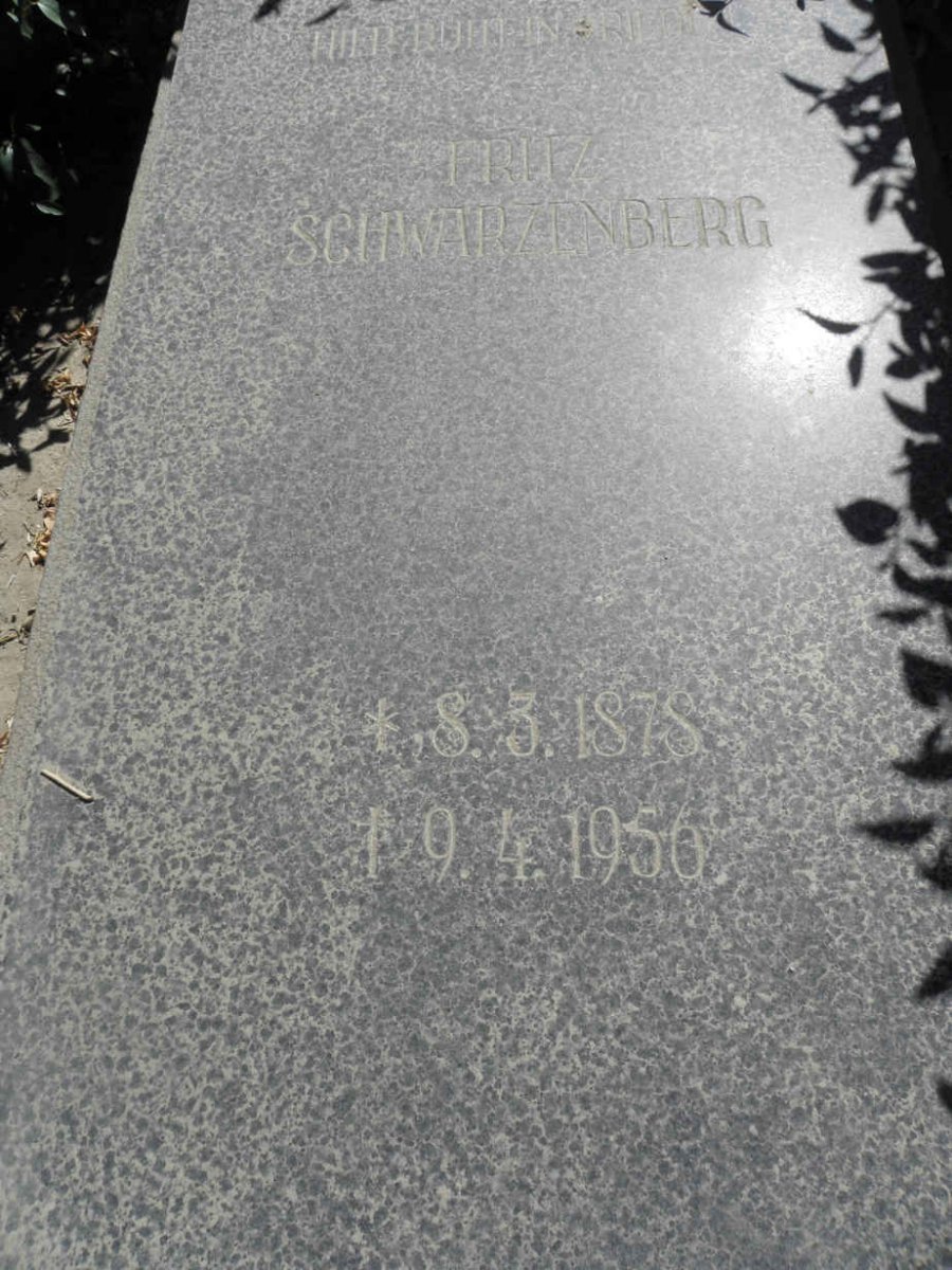 SCHWARTZENBERG Fritz 1878-1956