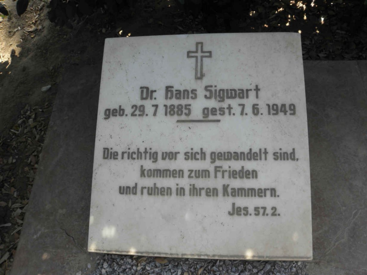 SIGWART Hans 1885-1949 