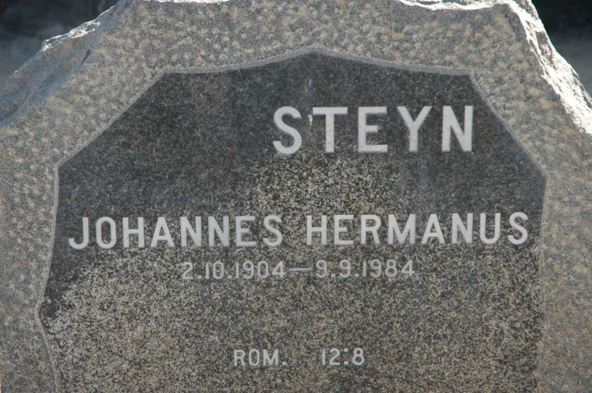 STEYN Johannes Hermanus 1904-1984