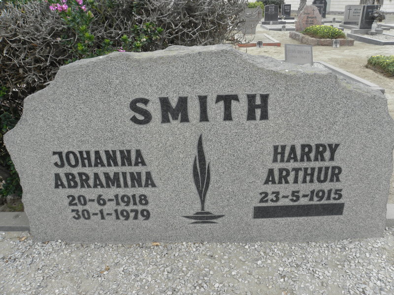 SMITH Harry Arthur 1915- &amp; Johanna Abramina 1918-1979