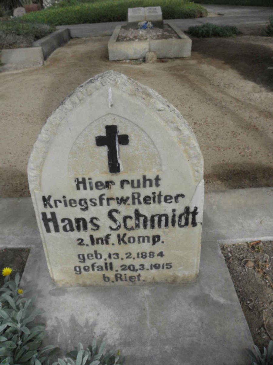 SCHMIDT Hans 1884-1915